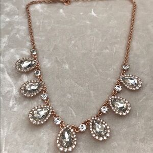 Crystal like gold like hardware fancy elegant Necklace